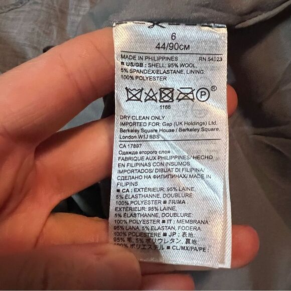 Banana Republic grey wool blend short sleeve dress - Picture 4 of 11